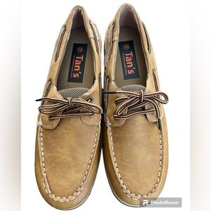Tansmith Tan’s Men’s Quay Lace Up Boat Deck Shoes Size 10